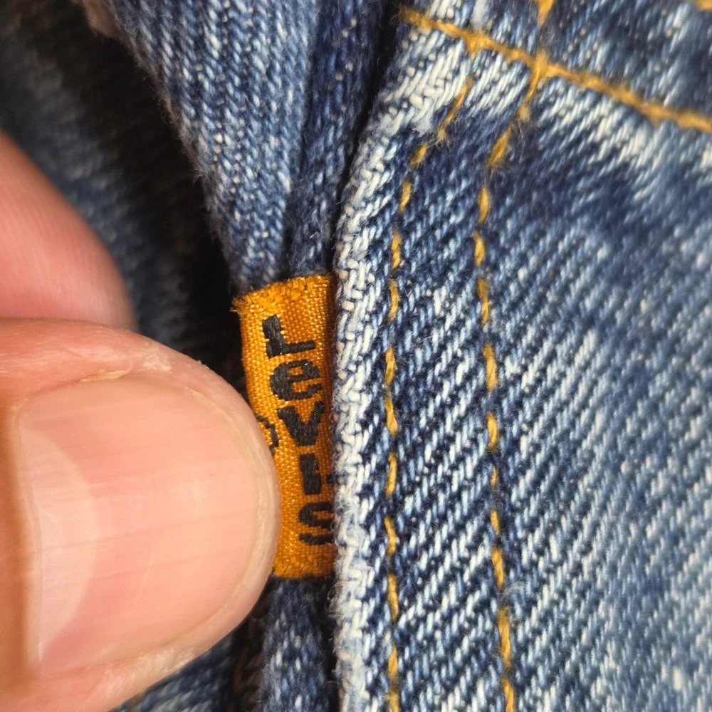 Levi's Orange Tab 550 Relaxed Fit Tapered Leg Distressed Jeans Denim Men W33 L34